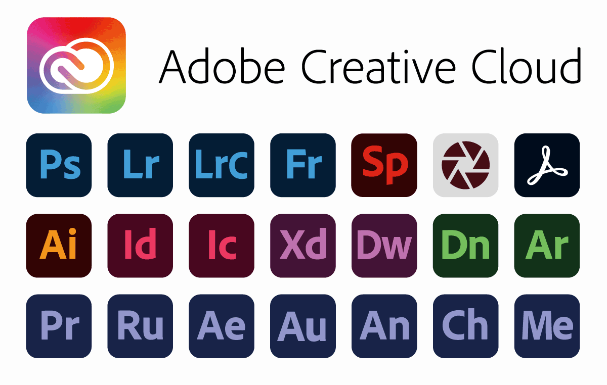 Adobe Creative Cloudアイコン一覧