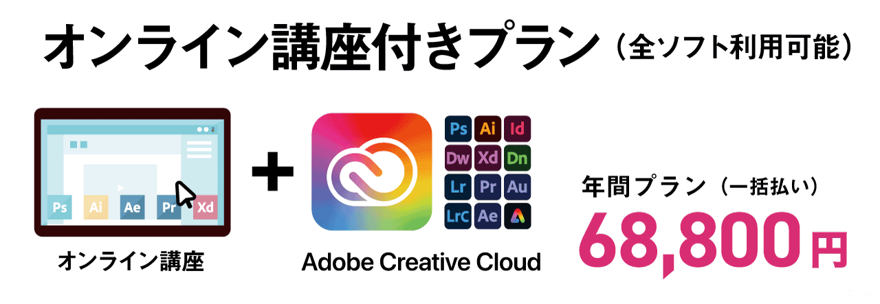 Adobe CCオンライン講座付きプラン