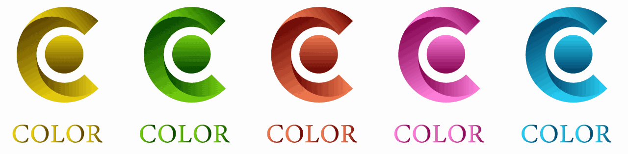 色によるロゴの印象の変化
