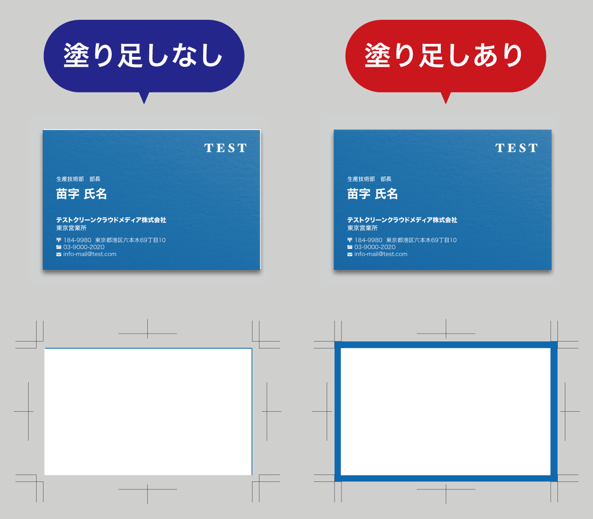 塗り足し無しと有りの比較