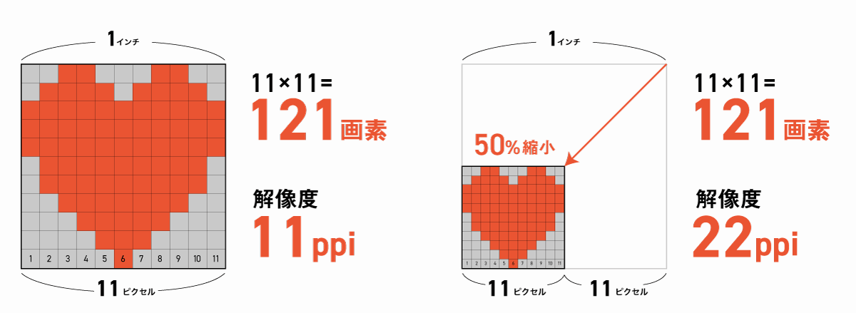 100%表示と50%表示の違い