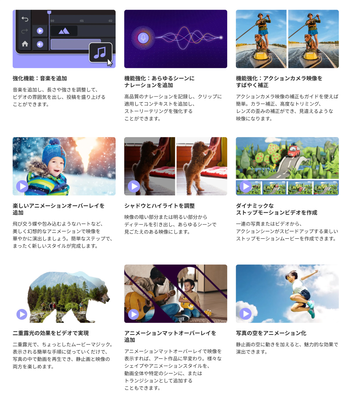 ガイド付き編集機能