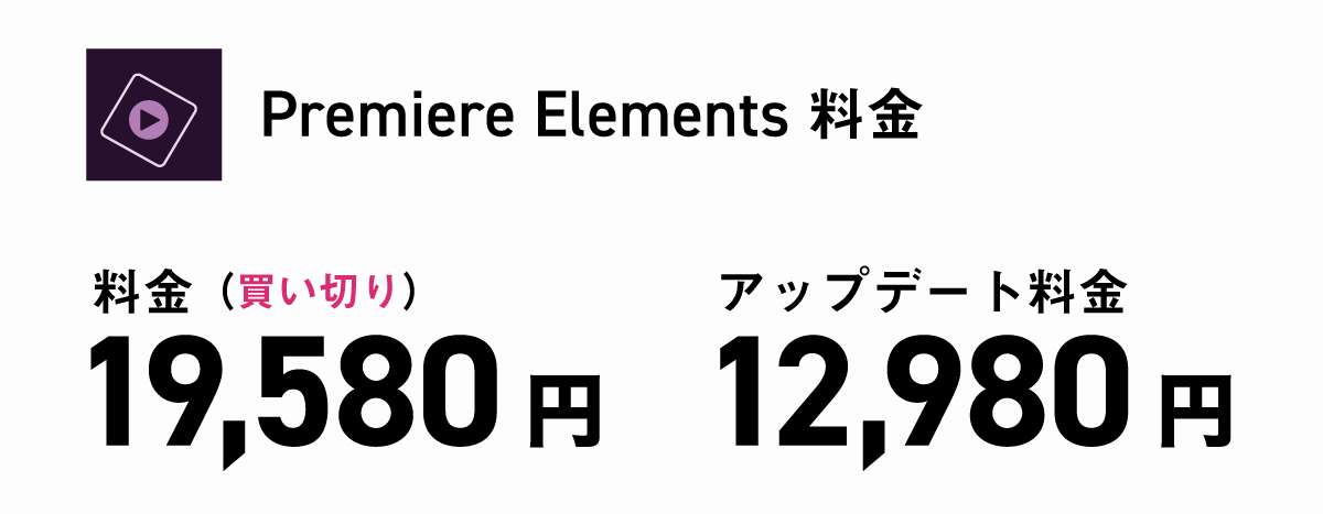 Premiere Elements料金