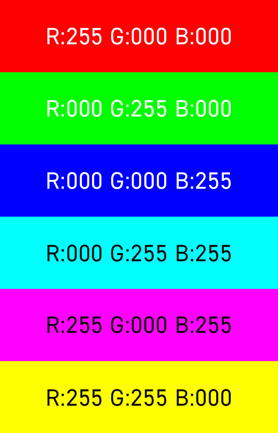sRGBの基本6色