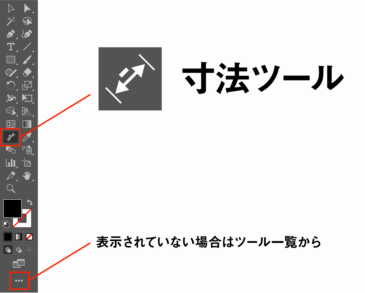 寸法ツールの選択方法