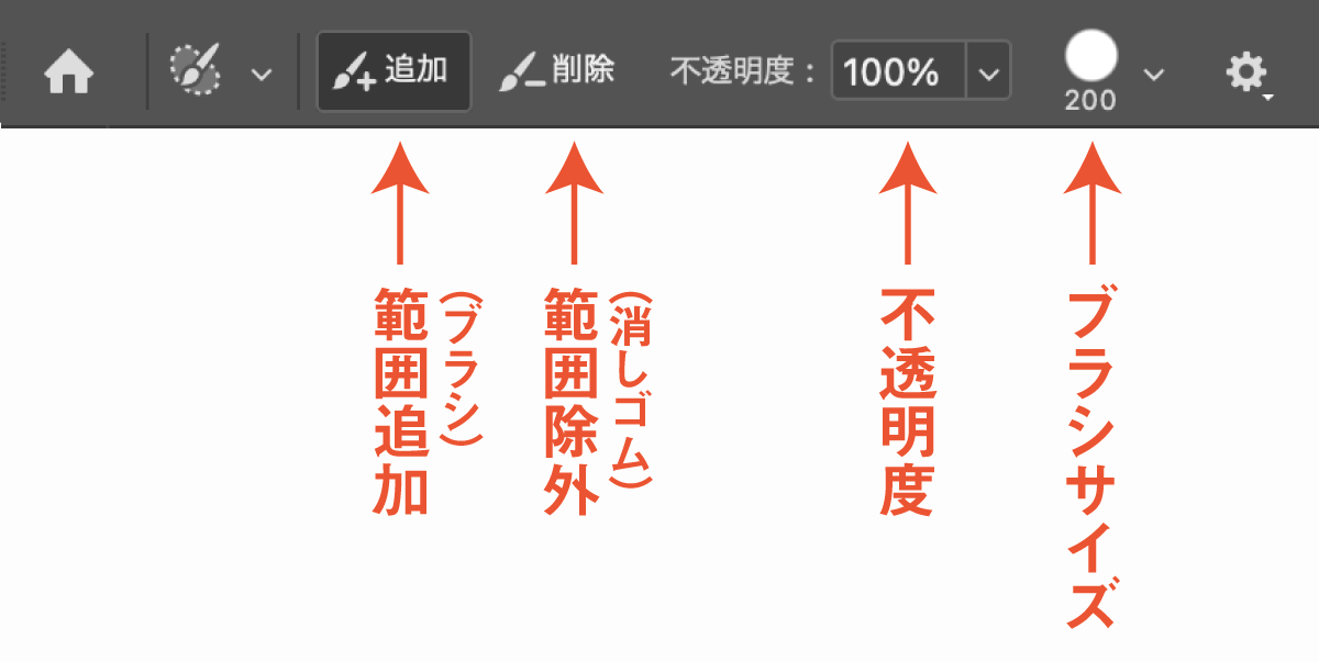 選択ブラシ設定を行う