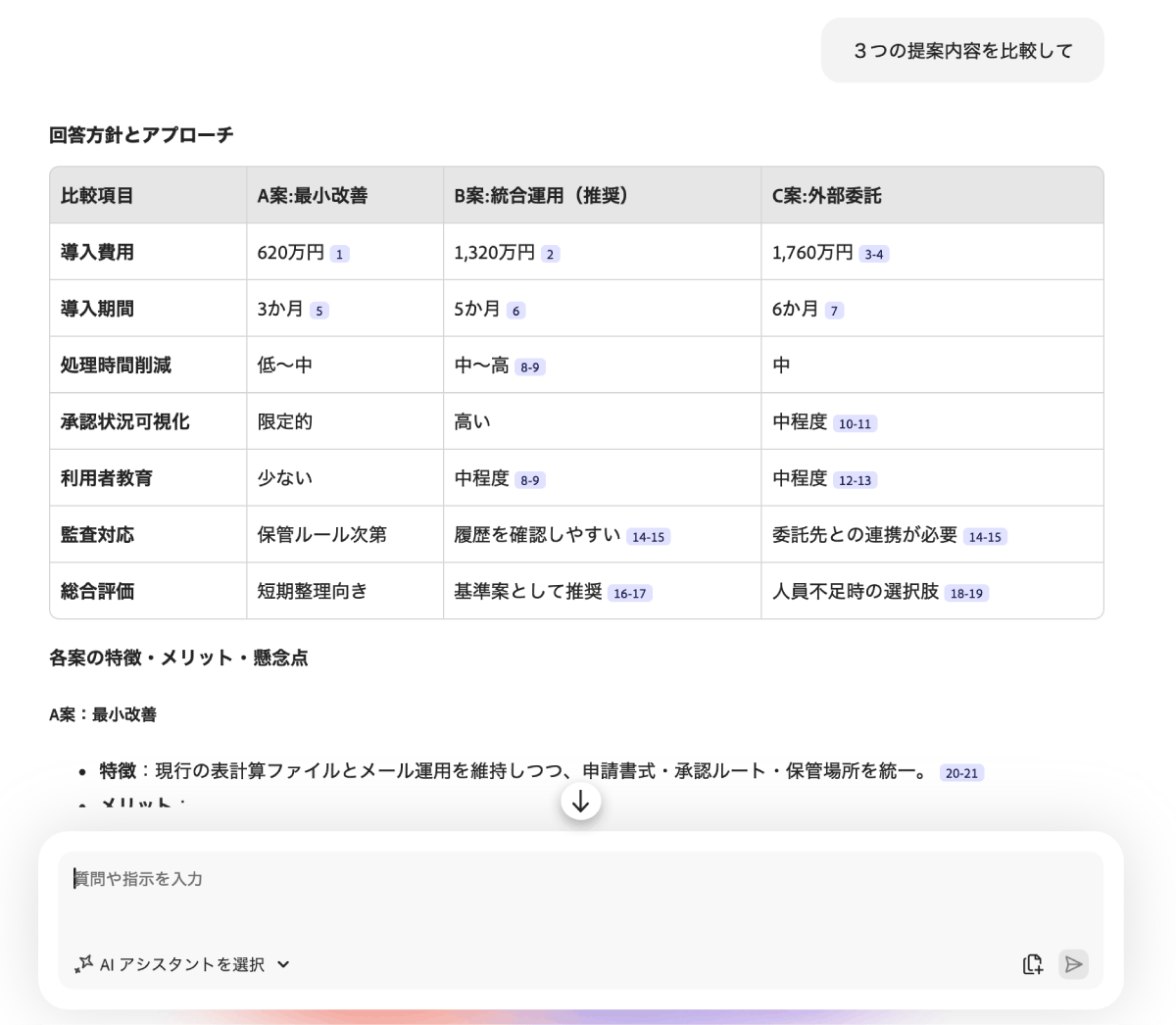 AIアシスタントで比較