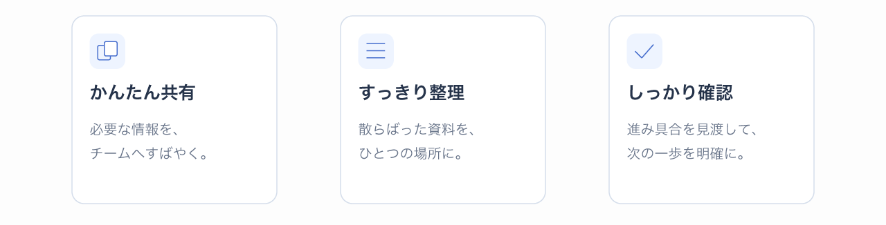 グループ化した3つのカードを均等に配置した結果